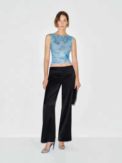 Reformation Dusk Knit Top Blue Medium
