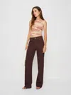 Reformation Dusk Knit Top In Brown