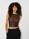 Reformation Dusk Knit Top In Brown