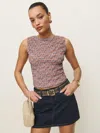 Reformation Dusk Knit Top In Cotton Candy