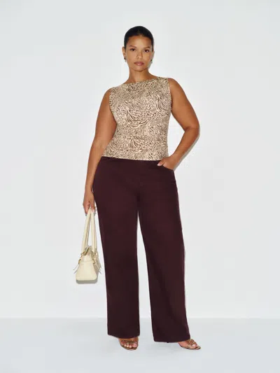 Reformation Dusk Knit Top Es Brown 3x