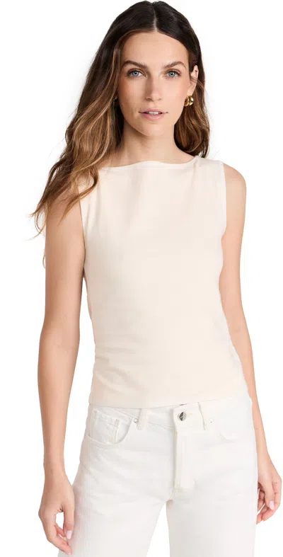 Reformation Dusk Knit Top Fior Di Latte