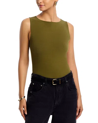 Reformation Dusk Knit Top In Green