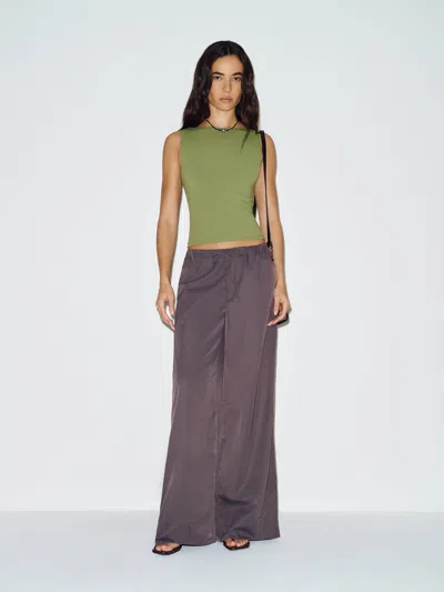 Reformation Dusk Knit Top Green Bean Xs