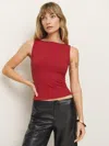 Reformation Dusk Knit Top In Lipstick