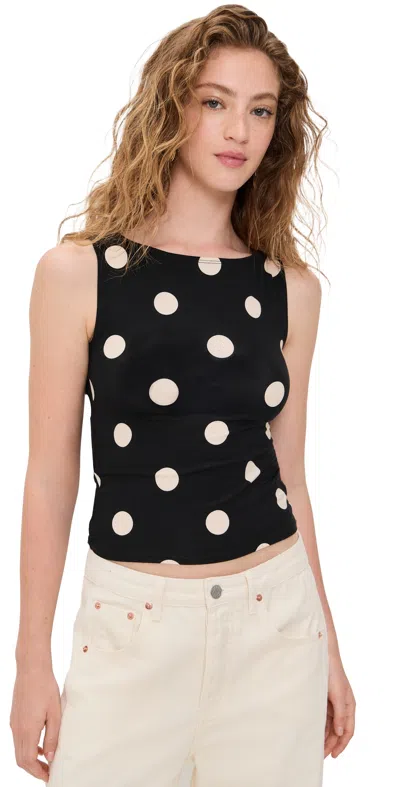 Reformation Dusk Knit Top Moon Dot