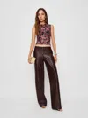 Reformation Dusk Knit Top In Brown