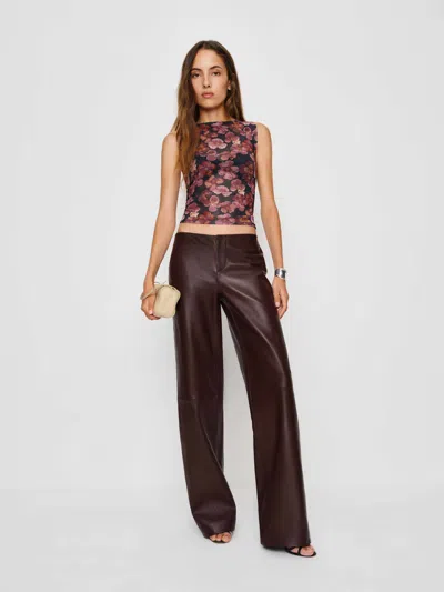 Reformation Dusk Knit Top In Brown
