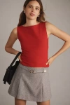 Reformation Dusk Knit Top In Red