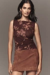 Reformation Dusk Knit Top In Brown