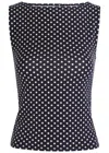 Reformation Dusk Polka Dot Stretch-jersey Top In Multi