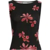 Reformation Dusk Stretch Knit Top In Black