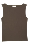 Reformation Dusk Stretch Knit Top In Brown