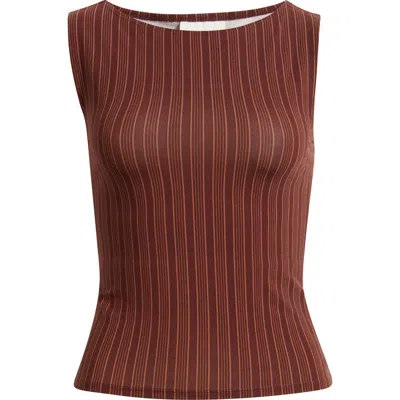 Reformation Dusk Stretch Knit Top In Brown