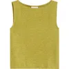 Reformation Dusk Stretch Knit Top In Green