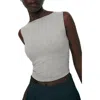 Reformation Dusk Stretch Knit Top In White