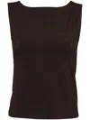 Reformation Dusk Knit Top In Brown