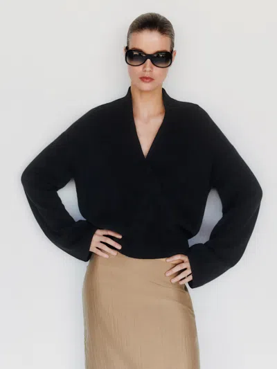 Reformation Easton Cashmere Sweater Black Large