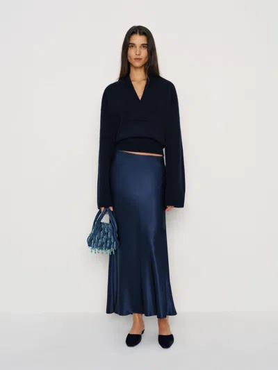 Reformation Easton Cashmere Sweater Blue Large