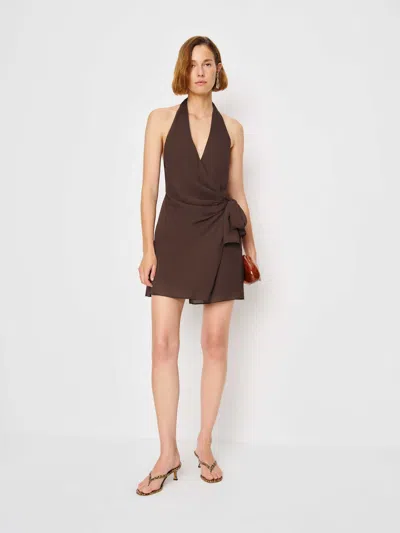 Reformation Eddis Dress In Brown
