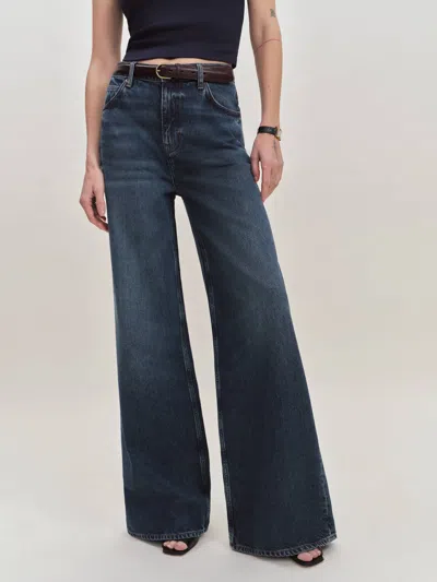 Reformation Eden Mid Rise Wide Leg Jeans In Ozark
