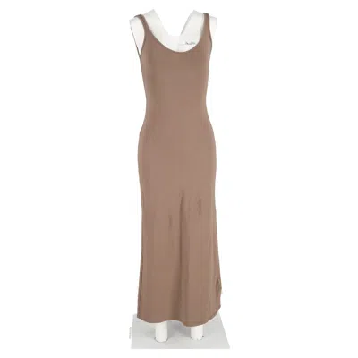 Reformation Edmund Midi Dress In Brown Cotton