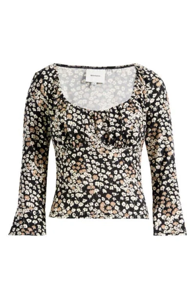 Reformation Effie Floral Print Knit Shirt In Multi