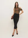 Reformation Effie Knit Skirt In Black