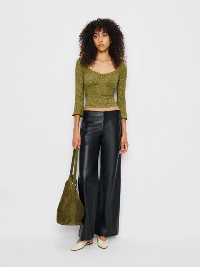 Reformation Effie Knit Top In Green