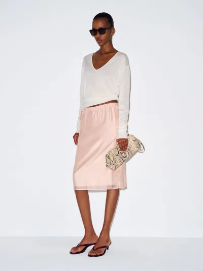 Reformation Elana Skirt Light Pink Large