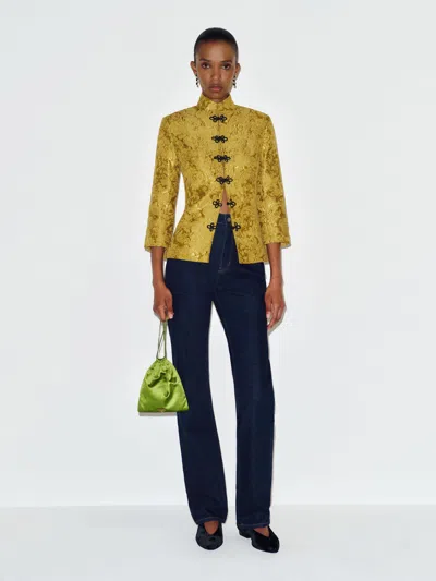 Reformation Eleanor Jacket Gold Medium