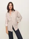Reformation Eli Oversized Shirt In August Stripe