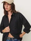 Reformation Eli Oversized Shirt In Black