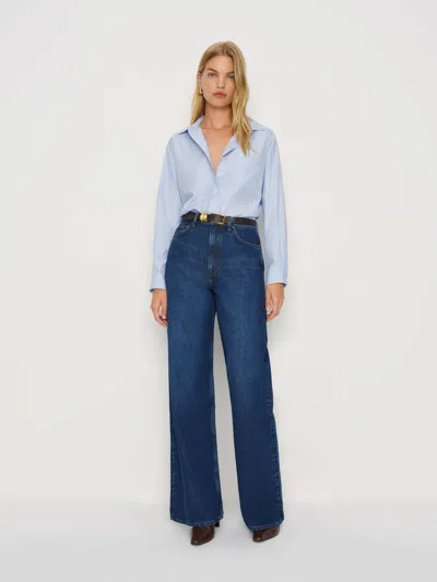 Reformation Eli Oversized Shirt In Blue