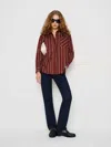 Reformation Eli Oversized Shirt In Brown
