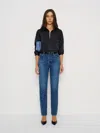 Reformation Eli Oversized Silk Shirt In Black