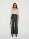 Reformation Eli Oversized Silk Shirt In Brown
