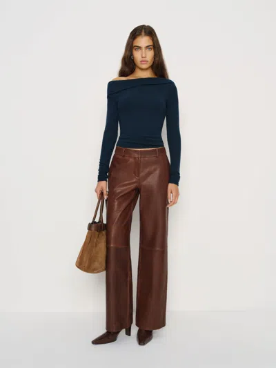 Reformation Elio Knit Top In Blue