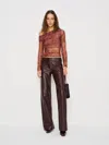 Reformation Elio Knit Top In Brown