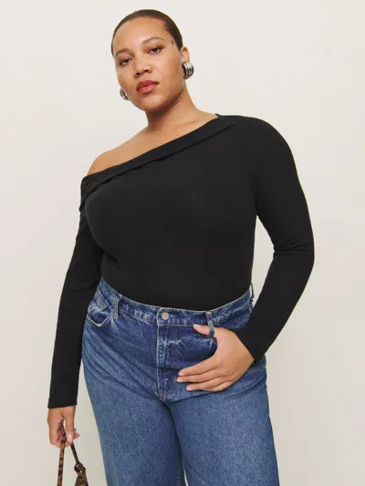 Reformation Elio Knit Top Es In Black
