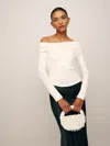 Reformation Elio Knit Top In Fior Di Latte