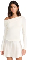 REFORMATION ELIO KNIT TOP FIOR DI LATTE