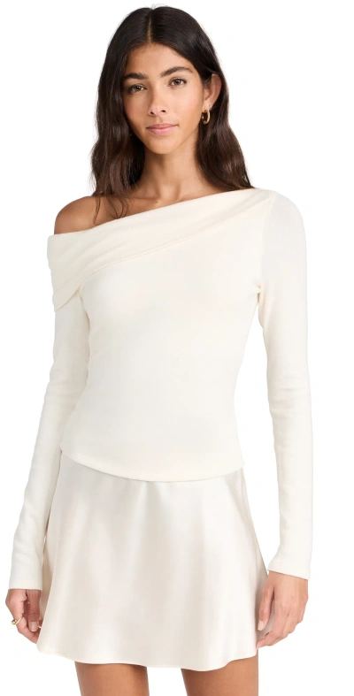 Reformation Elio Knit Top Fior Di Latte