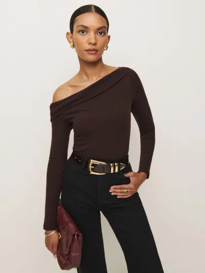 Reformation Elio Knit Top In Mole