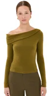 Reformation Elio Knit Top In Pear