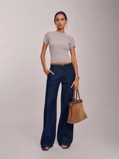 Reformation Elio Low Rise Denim Trouser