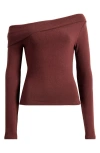 Reformation Elio Off The Shoulder Knit Top In Rae Check