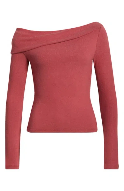 Reformation Elio One-shoulder Top In Pink