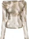 Reformation Elio Knit Top In Brown
