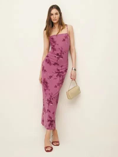 Reformation Elise Knit Dress In Hothouse Rose